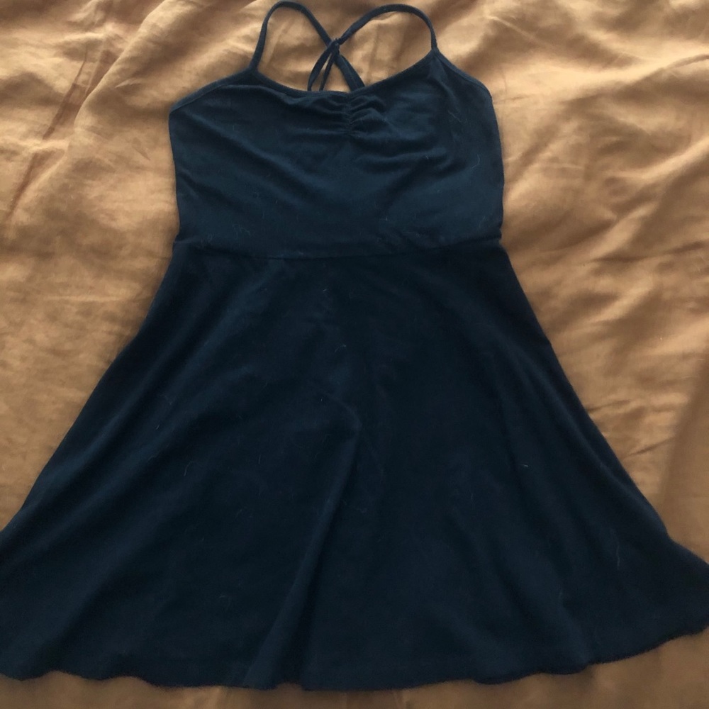 (SOLD) Black halter mini dress
